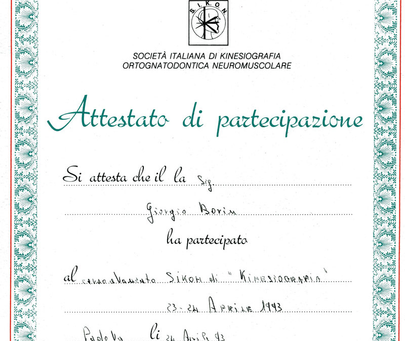 Diploma di Kinesiografia